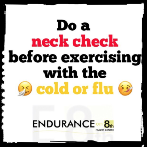 Exercise with cold or flu photo